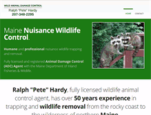 Tablet Screenshot of animaldamagecontrolmaine.com